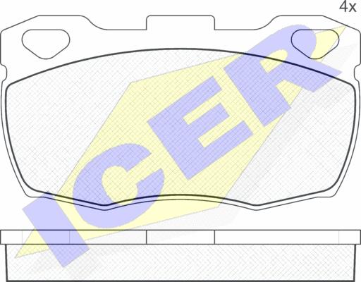 Icer 140799 - Kit de plaquettes de frein, frein à disque cwaw.fr