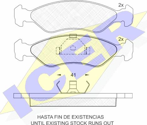 Icer 140740 - Kit de plaquettes de frein, frein à disque cwaw.fr