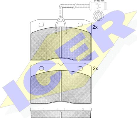 Icer 140730 - Kit de plaquettes de frein, frein à disque cwaw.fr