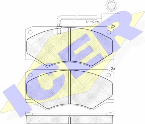 Icer 140731 - Kit de plaquettes de frein, frein à disque cwaw.fr