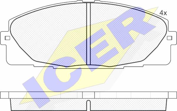 Icer 141931 - Kit de plaquettes de frein, frein à disque cwaw.fr