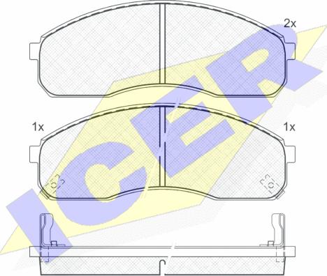 Icer 141455 - Kit de plaquettes de frein, frein à disque cwaw.fr