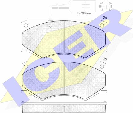 Icer 141421 - Kit de plaquettes de frein, frein à disque cwaw.fr