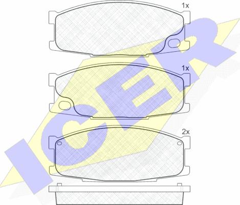 Icer 141504 - Kit de plaquettes de frein, frein à disque cwaw.fr