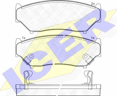 Icer 141096 - Kit de plaquettes de frein, frein à disque cwaw.fr