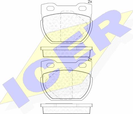 Icer 141090-201 - Kit de plaquettes de frein, frein à disque cwaw.fr