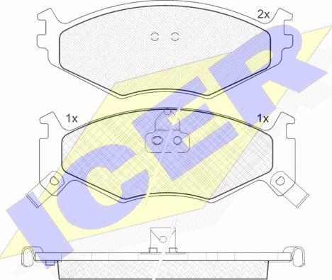 Icer 141056-205 - Kit de plaquettes de frein, frein à disque cwaw.fr