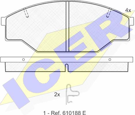 Icer 141009 - Kit de plaquettes de frein, frein à disque cwaw.fr