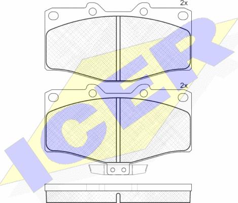 Icer 141006 - Kit de plaquettes de frein, frein à disque cwaw.fr