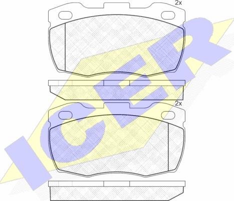 Icer 141089-071 - Kit de plaquettes de frein, frein à disque cwaw.fr