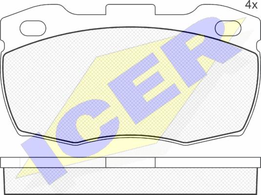 Icer 141089 - Kit de plaquettes de frein, frein à disque cwaw.fr