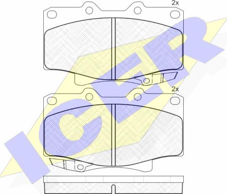 Icer 141026 - Kit de plaquettes de frein, frein à disque cwaw.fr