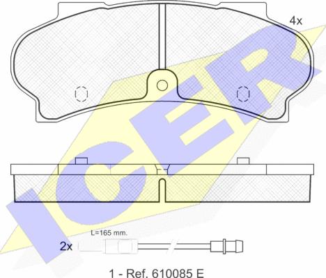 Icer 141028 - Kit de plaquettes de frein, frein à disque cwaw.fr