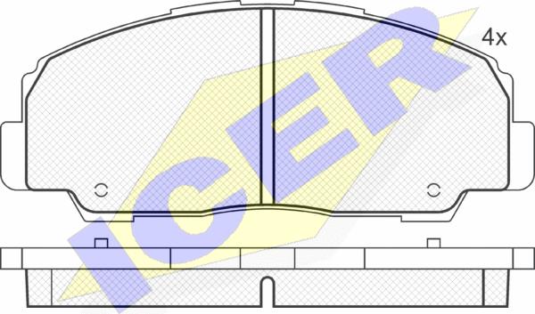 Icer 141022 - Kit de plaquettes de frein, frein à disque cwaw.fr