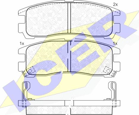 Icer 141192 - Kit de plaquettes de frein, frein à disque cwaw.fr