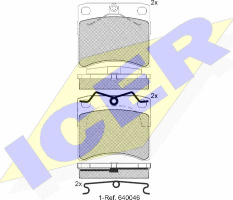 Icer 141168 - Kit de plaquettes de frein, frein à disque cwaw.fr