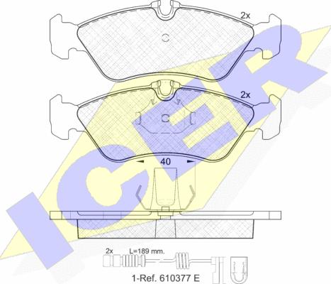 Icer 141103-203 - Kit de plaquettes de frein, frein à disque cwaw.fr