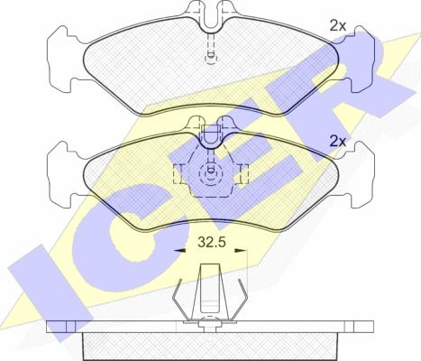 Icer 141102-046 - Kit de plaquettes de frein, frein à disque cwaw.fr