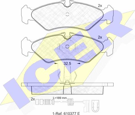 Icer 141102-203 - Kit de plaquettes de frein, frein à disque cwaw.fr