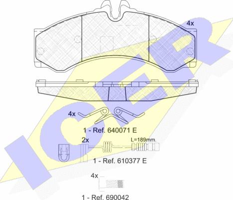 Icer 141126-203 - Kit de plaquettes de frein, frein à disque cwaw.fr