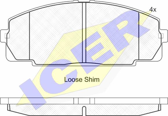 Icer 141170 - Kit de plaquettes de frein, frein à disque cwaw.fr