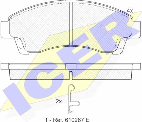 Icer 141324 - Kit de plaquettes de frein, frein à disque cwaw.fr