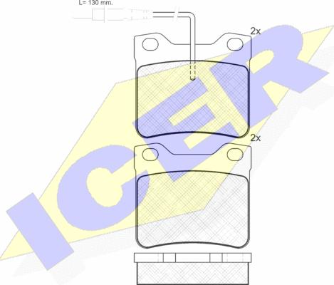 Icer 141241 - Kit de plaquettes de frein, frein à disque cwaw.fr