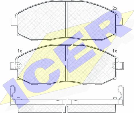 Icer 141266 - Kit de plaquettes de frein, frein à disque cwaw.fr