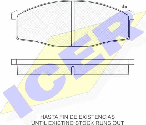 Icer 141206-204 - Kit de plaquettes de frein, frein à disque cwaw.fr