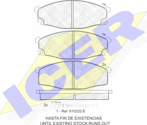 Icer 141206 - Kit de plaquettes de frein, frein à disque cwaw.fr