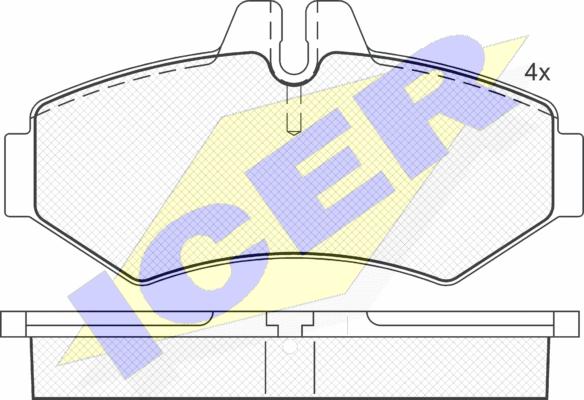 Icer 141289 - Kit de plaquettes de frein, frein à disque cwaw.fr