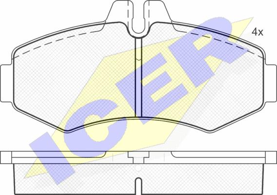 Icer 141288 - Kit de plaquettes de frein, frein à disque cwaw.fr