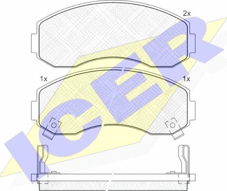 Icer 141224 - Kit de plaquettes de frein, frein à disque cwaw.fr