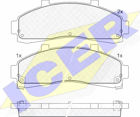 Icer 141228 - Kit de plaquettes de frein, frein à disque cwaw.fr