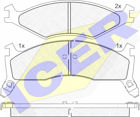 Icer 141270 - Kit de plaquettes de frein, frein à disque cwaw.fr