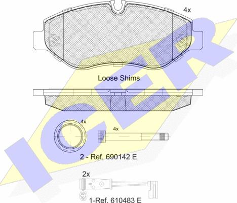 Icer 141786-203 - Kit de plaquettes de frein, frein à disque cwaw.fr