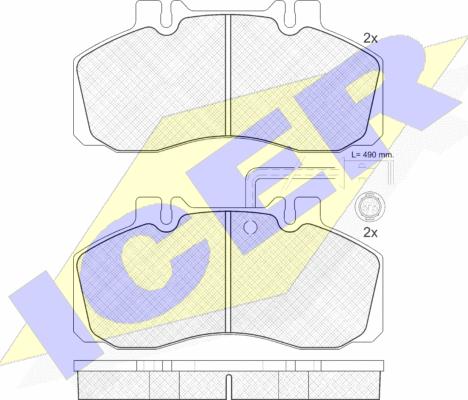 Icer 150903 - Kit de plaquettes de frein, frein à disque cwaw.fr