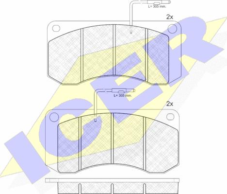 Icer 150659 - Kit de plaquettes de frein, frein à disque cwaw.fr