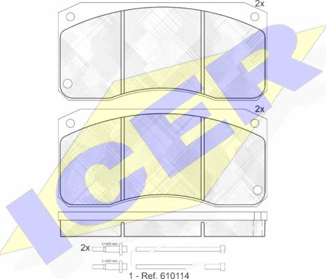 Icer 150833 - Kit de plaquettes de frein, frein à disque cwaw.fr