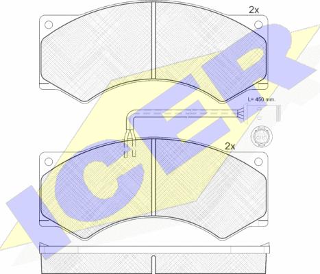 Icer 150759 - Kit de plaquettes de frein, frein à disque cwaw.fr