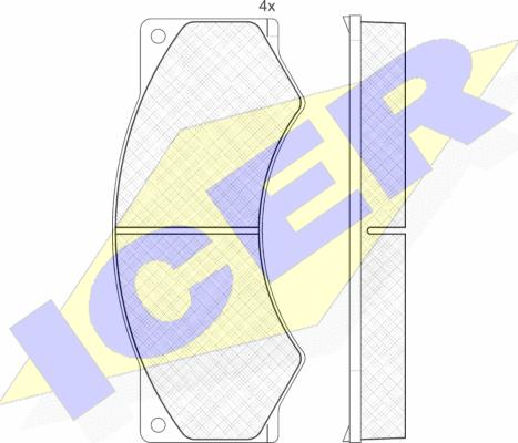 Icer 150765 - Kit de plaquettes de frein, frein à disque cwaw.fr