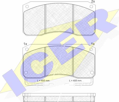 Icer 150782 - Kit de plaquettes de frein, frein à disque cwaw.fr