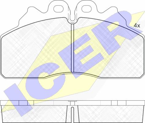 Icer 151958 - Kit de plaquettes de frein, frein à disque cwaw.fr