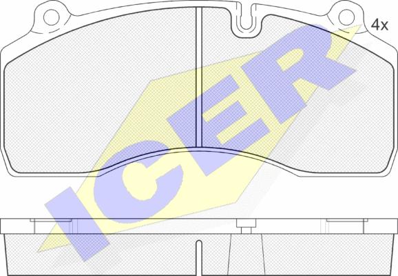 Icer 151977 - Kit de plaquettes de frein, frein à disque cwaw.fr