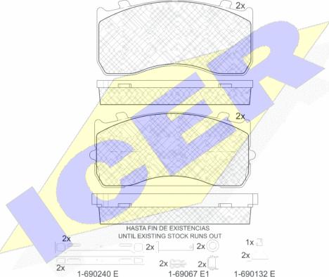 Icer 151404-066 - Kit de plaquettes de frein, frein à disque cwaw.fr