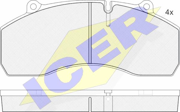 Icer 151423 - Kit de plaquettes de frein, frein à disque cwaw.fr