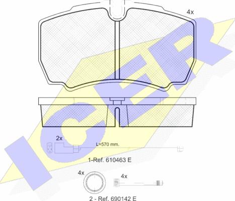 Icer 151640-229 - Kit de plaquettes de frein, frein à disque cwaw.fr