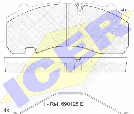 Icer 151630-072 - Kit de plaquettes de frein, frein à disque cwaw.fr