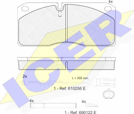 Icer 151078-117 - Kit de plaquettes de frein, frein à disque cwaw.fr