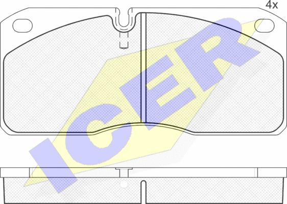 Icer 151078 - Kit de plaquettes de frein, frein à disque cwaw.fr